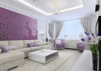 Cor lilás no interior - 210+ (foto) Grande variedade e combinação de cores