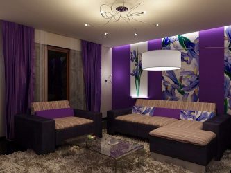 Cor lilás no interior - 210+ (foto) Grande variedade e combinação de cores