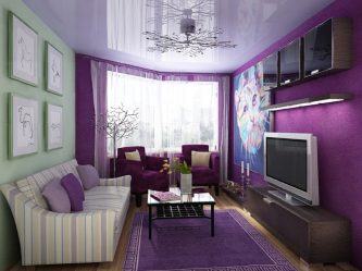 Cor lilás no interior - 210+ (foto) Grande variedade e combinação de cores