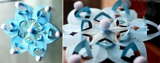 Flocos de neve de papel DIY simples e volumosos: Mais de 75 fotos com instruções passo a passo. Nós decoramos a casa para o feriado (+ Avaliações)