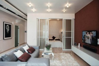 Maneiras de salas de zoneamento para o quarto e sala de estar: 195+ Photo Best Design Ideas with examples