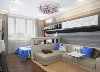 Maneiras de salas de zoneamento para o quarto e sala de estar: 195+ Photo Best Design Ideas with examples