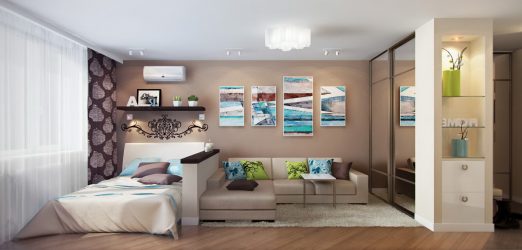 Maneiras de salas de zoneamento para o quarto e sala de estar: 195+ Photo Best Design Ideas with examples