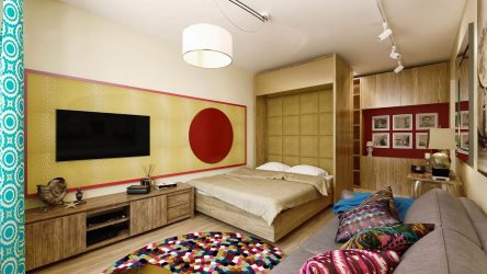 Maneiras de salas de zoneamento para o quarto e sala de estar: 195+ Photo Best Design Ideas with examples