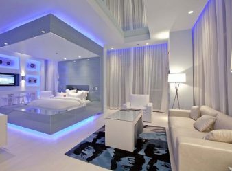 Maneiras de salas de zoneamento para o quarto e sala de estar: 195+ Photo Best Design Ideas with examples