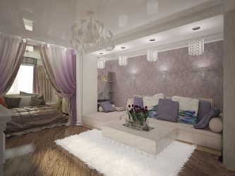 Maneiras de salas de zoneamento para o quarto e sala de estar: 195+ Photo Best Design Ideas with examples