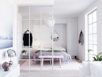 Maneiras de salas de zoneamento para o quarto e sala de estar: 195+ Photo Best Design Ideas with examples