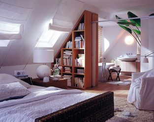 Idéias de design surpreendentes Quartos no sótão: 200 + (Foto) Interiores em estilo contemporâneo