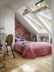 Idéias de design surpreendentes Quartos no sótão: 200 + (Foto) Interiores em estilo contemporâneo