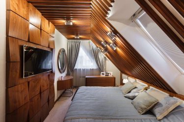 Idéias de design surpreendentes Quartos no sótão: 200 + (Foto) Interiores em estilo contemporâneo