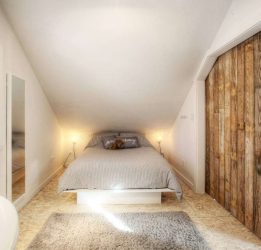 Idéias de design surpreendentes Quartos no sótão: 200 + (Foto) Interiores em estilo contemporâneo