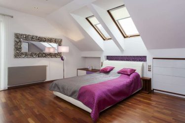 Idéias de design surpreendentes Quartos no sótão: 200 + (Foto) Interiores em estilo contemporâneo