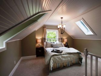 Idéias de design surpreendentes Quartos no sótão: 200 + (Foto) Interiores em estilo contemporâneo