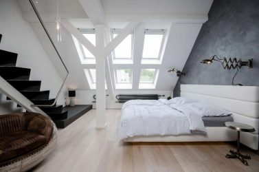 Idéias de design surpreendentes Quartos no sótão: 200 + (Foto) Interiores em estilo contemporâneo