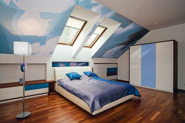 Idéias de design surpreendentes Quartos no sótão: 200 + (Foto) Interiores em estilo contemporâneo
