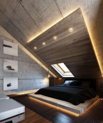 Idéias de design surpreendentes Quartos no sótão: 200 + (Foto) Interiores em estilo contemporâneo