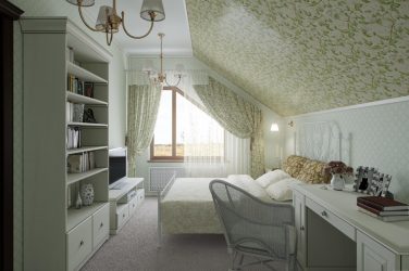 Idéias de design surpreendentes Quartos no sótão: 200 + (Foto) Interiores em estilo contemporâneo