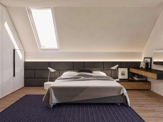 Idéias de design surpreendentes Quartos no sótão: 200 + (Foto) Interiores em estilo contemporâneo