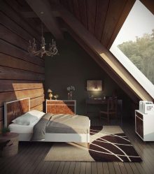 Idéias de design surpreendentes Quartos no sótão: 200 + (Foto) Interiores em estilo contemporâneo