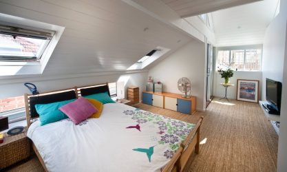 Idéias de design surpreendentes Quartos no sótão: 200 + (Foto) Interiores em estilo contemporâneo