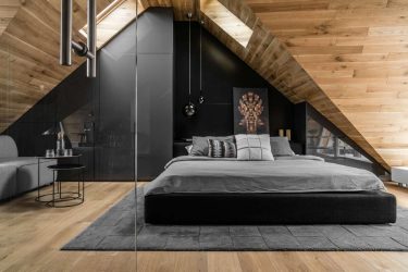 Idéias de design surpreendentes Quartos no sótão: 200 + (Foto) Interiores em estilo contemporâneo