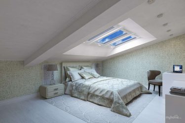Idéias de design surpreendentes Quartos no sótão: 200 + (Foto) Interiores em estilo contemporâneo
