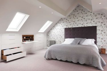 Idéias de design surpreendentes Quartos no sótão: 200 + (Foto) Interiores em estilo contemporâneo