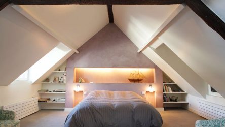 Idéias de design surpreendentes Quartos no sótão: 200 + (Foto) Interiores em estilo contemporâneo