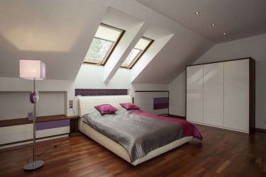 Idéias de design surpreendentes Quartos no sótão: 200 + (Foto) Interiores em estilo contemporâneo