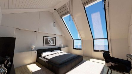 Idéias de design surpreendentes Quartos no sótão: 200 + (Foto) Interiores em estilo contemporâneo