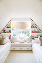 Idéias de design surpreendentes Quartos no sótão: 200 + (Foto) Interiores em estilo contemporâneo