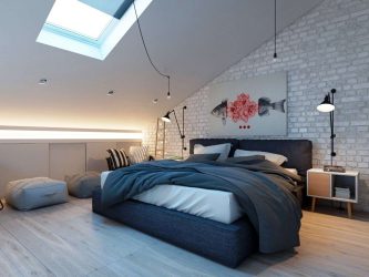 Idéias de design surpreendentes Quartos no sótão: 200 + (Foto) Interiores em estilo contemporâneo
