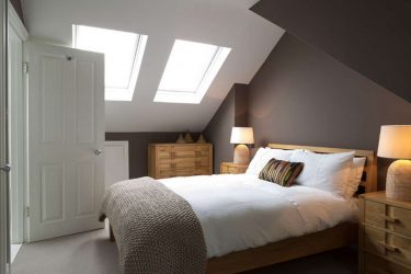Idéias de design surpreendentes Quartos no sótão: 200 + (Foto) Interiores em estilo contemporâneo