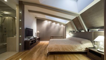 Idéias de design surpreendentes Quartos no sótão: 200 + (Foto) Interiores em estilo contemporâneo