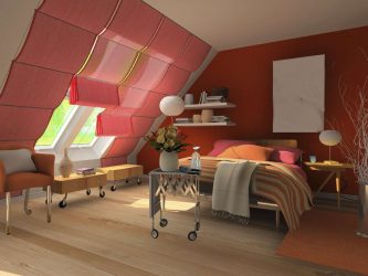 Idéias de design surpreendentes Quartos no sótão: 200 + (Foto) Interiores em estilo contemporâneo