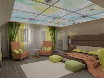 Idéias de design surpreendentes Quartos no sótão: 200 + (Foto) Interiores em estilo contemporâneo