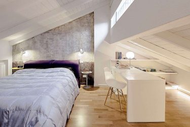 Idéias de design surpreendentes Quartos no sótão: 200 + (Foto) Interiores em estilo contemporâneo