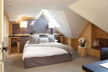 Idéias de design surpreendentes Quartos no sótão: 200 + (Foto) Interiores em estilo contemporâneo