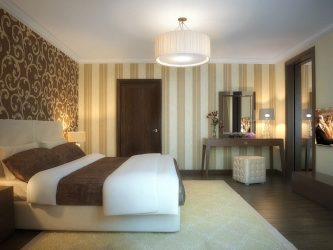 Quarto com papel de parede de duas cores 210+ Foto: Idéias de design que não deixarão ninguém indiferente