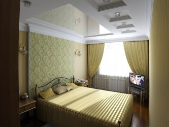 Quarto com papel de parede de duas cores 210+ Foto: Idéias de design que não deixarão ninguém indiferente