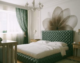Quarto com papel de parede de duas cores 210+ Foto: Idéias de design que não deixarão ninguém indiferente