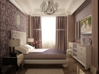 Quarto com papel de parede de duas cores 210+ Foto: Idéias de design que não deixarão ninguém indiferente
