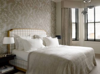 Quarto com papel de parede de duas cores 210+ Foto: Idéias de design que não deixarão ninguém indiferente
