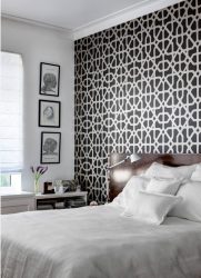 Quarto com papel de parede de duas cores 210+ Foto: Idéias de design que não deixarão ninguém indiferente