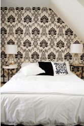 Quarto com papel de parede de duas cores 210+ Foto: Idéias de design que não deixarão ninguém indiferente
