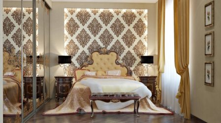 Quarto com papel de parede de duas cores 210+ Foto: Idéias de design que não deixarão ninguém indiferente