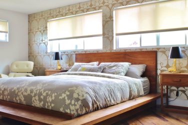 Quarto com papel de parede de duas cores 210+ Foto: Idéias de design que não deixarão ninguém indiferente