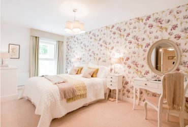 Quarto com papel de parede de duas cores 210+ Foto: Idéias de design que não deixarão ninguém indiferente