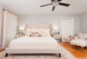Quarto com papel de parede de duas cores 210+ Foto: Idéias de design que não deixarão ninguém indiferente