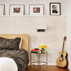 Quarto com papel de parede de duas cores 210+ Foto: Idéias de design que não deixarão ninguém indiferente
